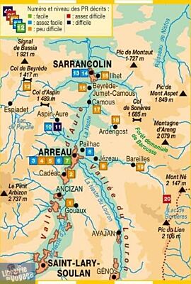 Topo-guide FFRandonnée - Réf.ST11 - Autour d'Arreau et Sarrancolin à pied (Porte des vallées d'Aure et du Louron)