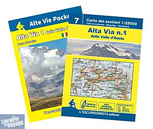 L'Escursionista - Carte de randonnées - Collection Alte Vie pocket - n°7 - Alta Via 1 della Valle d'Aosta