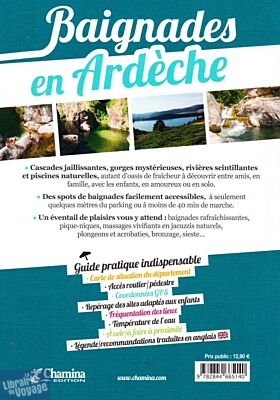 Editions Chamina - Guide - Baignades en Ardèche