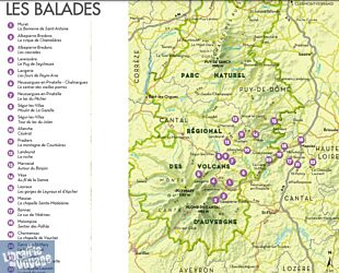 Belles balades Editions - Guide de randonnées - Hautes terres du Cantal - 21 balades