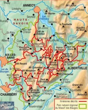 Topo-guide FFRandonnée - Réf.902 - Tours et traversées du massif des Bauges - GR96