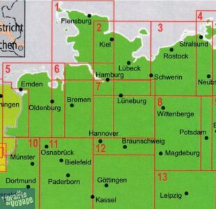 BVA & ADFC Verlag - Carte vélo indéchirable - Allemagne n°2 - Nordfriesland - Schleswig
