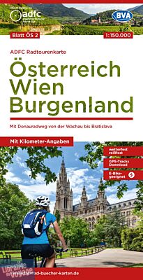 BVA & ADFC Verlag - Carte indéchirable Vélo - OS2 Autriche - Vienne, Burgenland