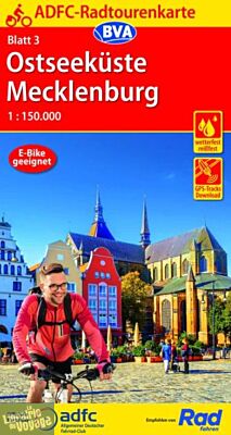 BVA & ADFC Verlag - Carte vélo indéchirable - Allemagne n°3 - Ostseeküste - Mecklenburg
