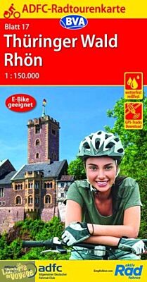 BVA Verlag - Carte indéchirable n°17 - Thüringer Wald Rhön