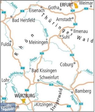BVA Verlag - Carte indéchirable n°17 - Thüringer Wald Rhön