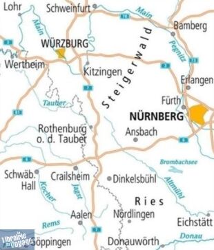 BVA Verlag - Carte indéchirable n°21 - Mainfranken Taubertal