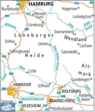 BVA Verlag - Carte indéchirable n°7 - Lüneburger Heide Hannover