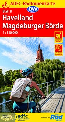 BVA Verlag - Carte indéchirable n°8 - Havelland Magdeburger Börde