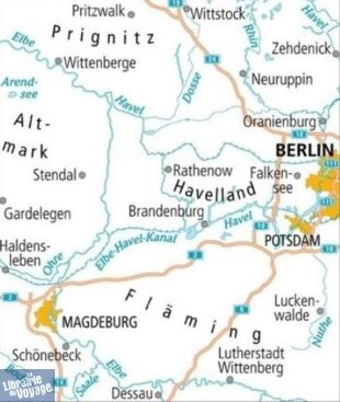 BVA Verlag - Carte indéchirable n°8 - Havelland Magdeburger Börde