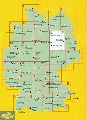 BVA Verlag - Carte indéchirable n°8 - Havelland Magdeburger Börde