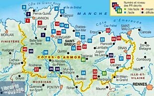 Topo-guide FFRandonnée - Réf.D022 - Les Côtes-d'Armor à pied