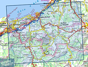 I.G.N - Carte au 1-25.000ème - TOP 25 - 1245OT - Hendaye - Saint-Jean-de-Luz - Côte d'argent