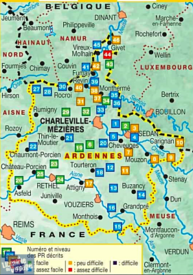 Topo-guide FFRandonnée - Réf. D008 - Les Ardennes à pied