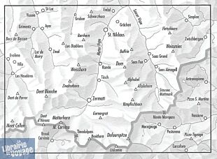 Carte OFTS - Carte de randonnées - n°5006 - Du Mont Cervin (Matterhorn) à Mischabel