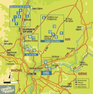 Chamina - Guide de randonnées à vélo - Autour de Lyon  - Dombes - Beaujolais - Val de Saône 