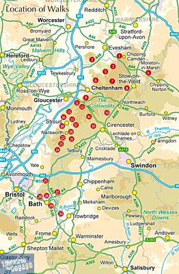 Cicerone - Guide de randonnées (en anglais) - Walking in the Cotswolds (30 circular walks in the Cotswolds AONB)