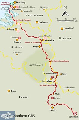 Cicerone Guide - Guide de randonnées en anglais - The GR5 Trail - Benelux and Lorraine : The North Sea to Schirmeck in the Vosges mountains