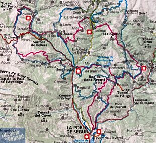 Editions Alpina - Carte de randonnées (collection Traversées) - En Cinque llac (la Pobla de Segur, Peramea, Beranui, Estany de Montcortes, La Pobla de Segur)