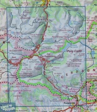 I.G.N - Carte au 1-25.000ème - TOP 25 Résistante - 2249 OTR - Bourg-Madame - Puig Carlit - Col de Puymorens