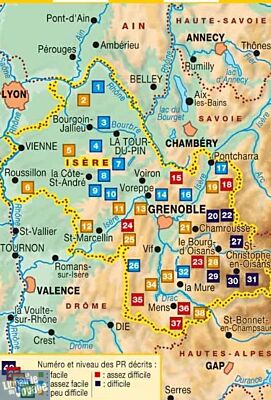 Topo-guide FFRandonnée - Réf.  D038 - L'Isère à pied
