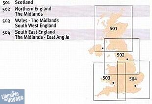 Michelin - Carte régionale n°504 - South East England - The Midlands - East Anglia