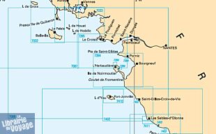 SHOM - Carte marine pliée 7145L - De La Turballe à Pornichet