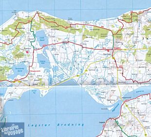 BVA & ADFC Verlag - Carte indéchirable Vélo - DK1 - Danemark Jütland Nord