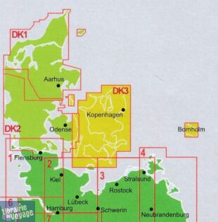 BVA & ADFC Verlag - Carte indéchirable Vélo - DK3 - Danemark Copenhague Seeland