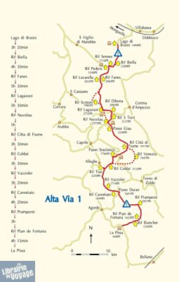 Cicerone - Guide de randonnées (en anglais) - Alta Via 1 - Trekking in the Dolomites