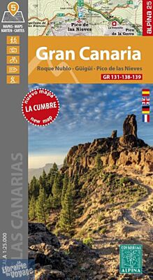 Editions Alpina - Cartes de randonnées - Lot de 5 cartes pour Gran Canaria