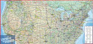 Editions ExpressMap - Carte routière et touristique des États-Unis d'Amérique (USA)
