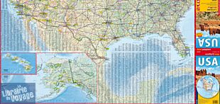 Editions ExpressMap - Carte routière et touristique des États-Unis d'Amérique (USA)
