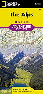 Editions National Geographic - Carte des Alpes