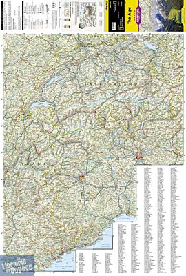 Editions National Geographic - Carte des Alpes