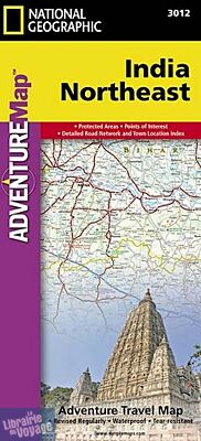 Editions National Geographic - Carte du nord-est de l'Inde