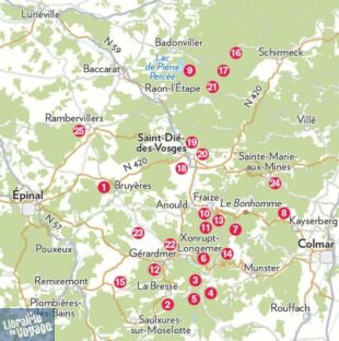 Glénat éditions - Guide de randonnées - Les Sentiers d'Emilie dans les Vosges