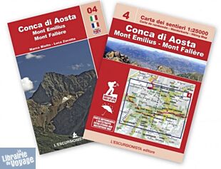 L'Escursionista - Carte de randonnées - N°4 - Conca di Aosta, Mont Emilius, Mont Fallère