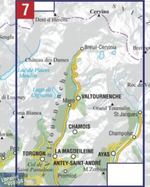 L'Escursionista - Carte de randonnées - N°7 - Valtournenche, Monte Cervino, Val d'Ayas ovest