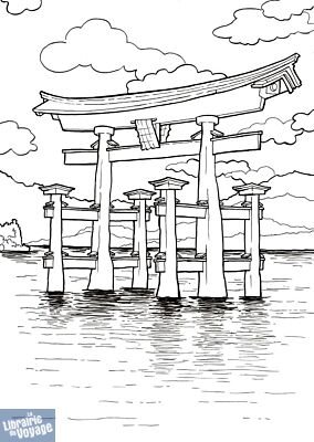 Editoins Hachette - Carnet de coloriage - Evasion au Japon (45 coloriages pour voyager sans bouger de chez soi)
