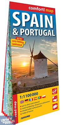 Express Map - Carte plastifiée - Espagne et Portugal