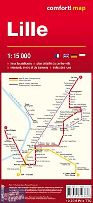 Express Map - Carte plastifiée - Plan de Lille