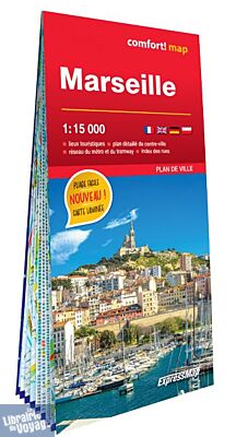 Express Map - Carte plastifiée - Plan de Marseille