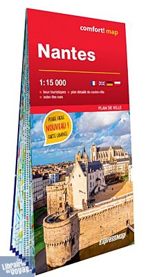 Express Map - Carte plastifiée - Plan de Nantes