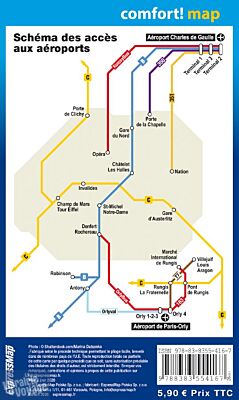 Express Map - Carte plastifiée - Plan des transports en commun de Paris