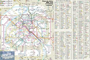 Express Map - Carte plastifiée - Plan des transports en commun de Paris