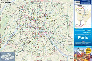 Express Map - Carte plastifiée - Plan des transports en commun de Paris
