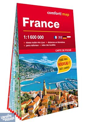 Express Map - Carte routière - France (format poche)