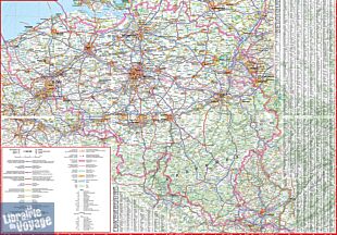 ExpressMap - Carte routière du Bénélux - Plastifiée