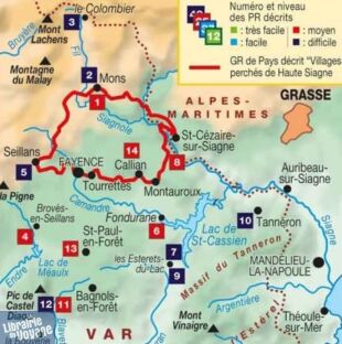 Topo-guide FFRandonnée - Réf.P832 - Le pays de Fayence à pied 
